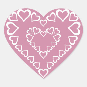 Witte Hart Harten Sticker