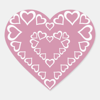 Witte Hart Harten Sticker