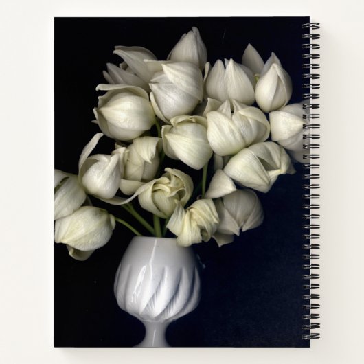 Witte hart in zwart notitieboek (Achterkant)