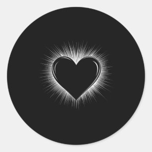 Witte Hart Koele Valentijnsdag Mannen Vrouwen Lief Ronde Sticker