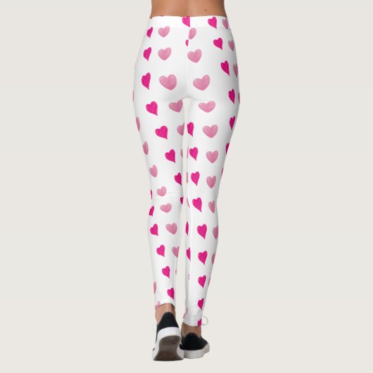 Witte hart Leggings (Achterkant)