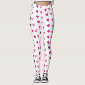 Witte hart Leggings (Voorkant)