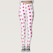 Witte hart Leggings
