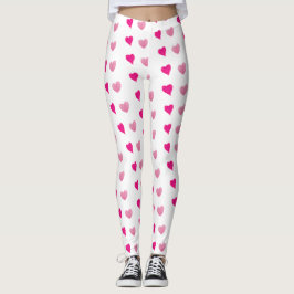 Witte hart Leggings