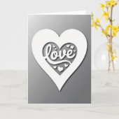 Witte Hart Liefdes Kunstkaart Kaart (Gele Bloem)