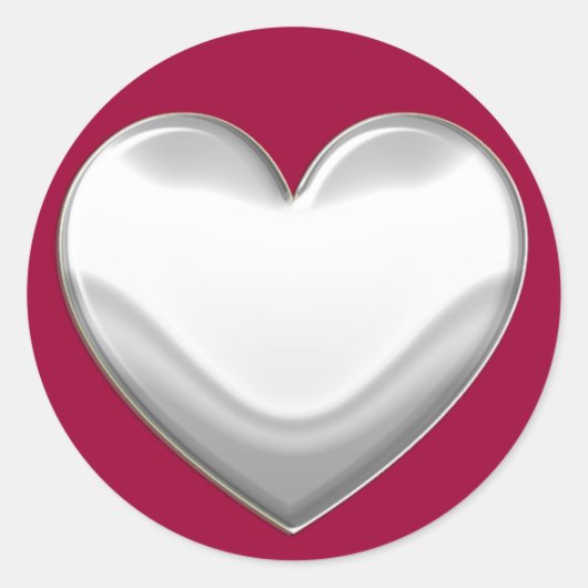 Witte hart Stickers (Voorkant)