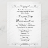 Witte harten accent bruiloft uitnodigingen (Voorkant / Achterkant)