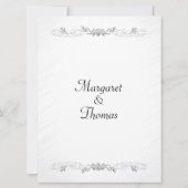 Witte harten accent bruiloft uitnodigingen (Achterkant)