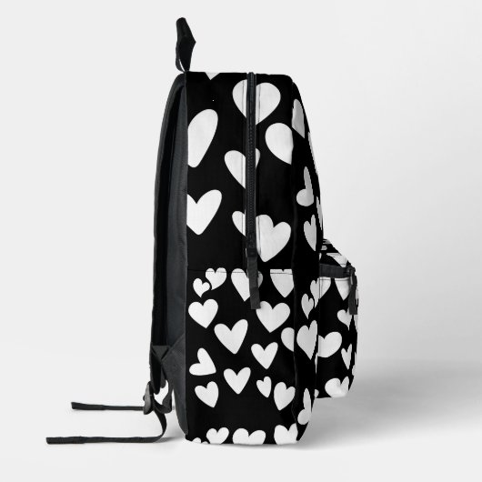 Witte harten bedrukte rugzak (Links)