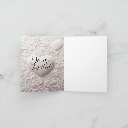 Witte harten blanco (reliëflook)  (Binnen)