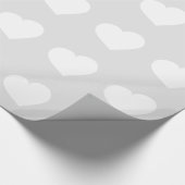 Witte harten cadeaupapier (Hoek)