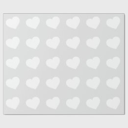 Witte harten cadeaupapier