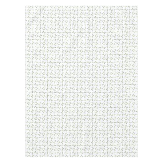 Witte harten en grijze groene diamantpatroon table tafelkleed (Voorkant)