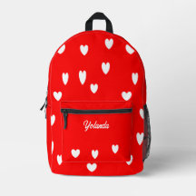 Witte harten gepersonaliseerd rood