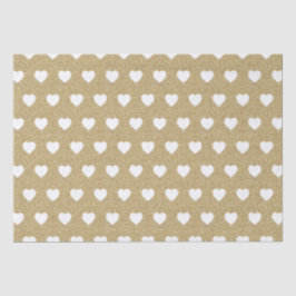 Witte harten, goudglitter Sparkles Tissuepapier