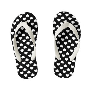 Witte harten kinder teenslippers