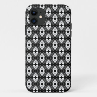 Witte harten op Black Pattern iPhone 5 Hoesje