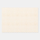 Witte harten op crèmekleurig linnen inpakpapier vel (Voorkant 2)