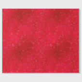 Witte harten op rood cadeaupapier (Vlak)