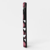 Witte harten op rood paneel Case-Mate iPhone case (Achterkant/links)