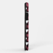 Witte harten op rood paneel Case-Mate iPhone case (Achterkant/rechts)