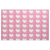 Witte harten op roze blends stof (Fat Quarter)