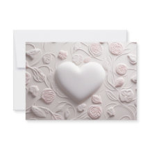 Witte harten (reliëflook) blanco