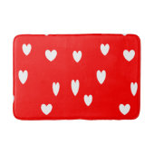 Witte harten rood badmat (Voorkant)