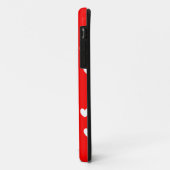 Witte harten rood Case-Mate iPhone case (Achterkant/links)