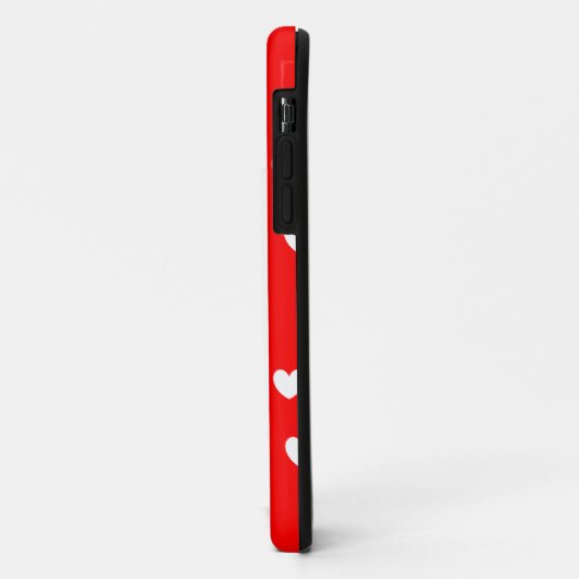 Witte harten rood Case-Mate iPhone case (Achterkant/links)