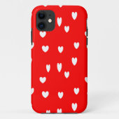 Witte harten rood Case-Mate iPhone case (Achterkant)