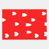 Witte harten rood inpakpapier vel (Voorkant 3)