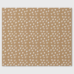 Witte harten verpakkingspapier cadeaupapier
