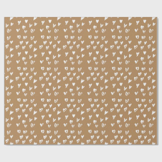 Witte harten verpakkingspapier cadeaupapier
