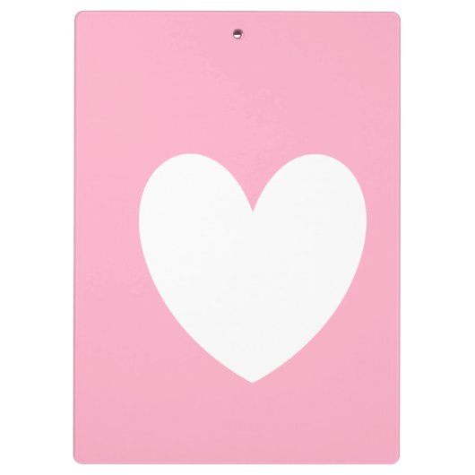 Witte hartklembord klembord (Achterkant)