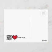 Witte hartpaarden V (roze) Briefkaart (Achterkant)