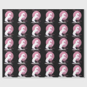 Witte hartpaarden V (roze) Cadeaupapier (Vlak)