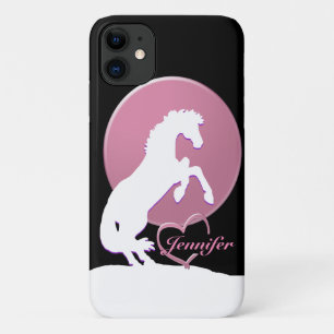 Witte hartpaarden V (roze) Case-Mate iPhone Case