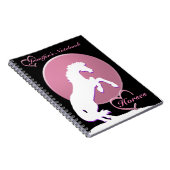 Witte hartpaarden V (roze) Notitieboek (Rechterzijde)