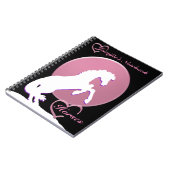 Witte hartpaarden V (roze) Notitieboek (Linkerzijde)