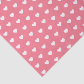 Witte hartpatroon met bewerkbare achtergrondkleur tissuepapier (Detail)