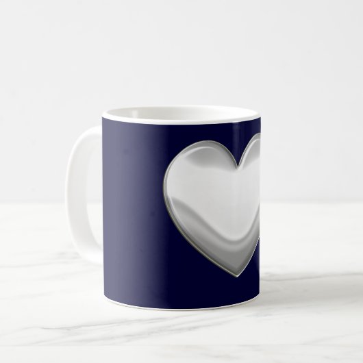 Witte hartslag Mok (Voorkant links)