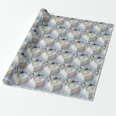 Witte Harttaart Voor Verloofding Cadeaupapier (Uitgerold)