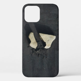 Witte hartvorm op zwart oppervlak Case-Mate iPhone case