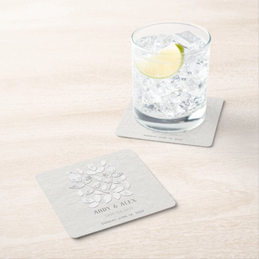 Witte Haven Weddenschap Opslaan Datum Kartonnen Onderzetters (Insitu)