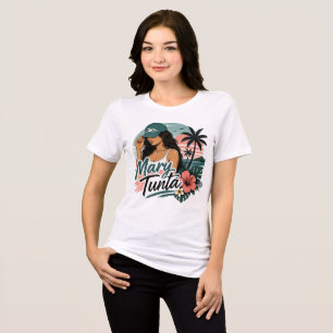 Witte Hawaiaanse Pidgin Grappige Mary Tunta Tri-Blend Shirt
