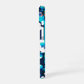 WITTE HAWAII BLAUWE BLOEMEN KRACHTIGE FLORALE INIT iPhone 16 HOESJE (Linkerkant)