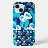 WITTE HAWAII-BLAUWE STROMEN VAN MONOGRAM VAN PLUIM Case-Mate iPhone CASE (Achterkant)