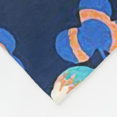 WITTE HAWAII-BLAUWE STROMEN VLOEISPATCHWORK FLEECE DEKEN (Hoek)