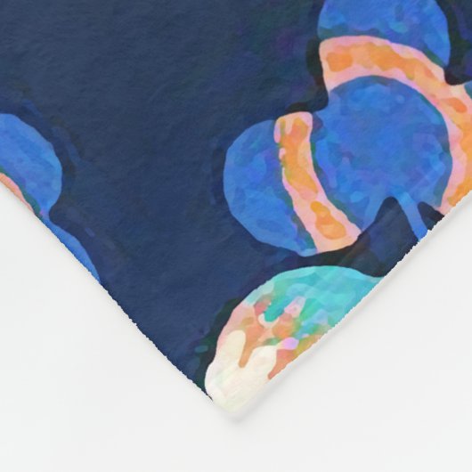 WITTE HAWAII-BLAUWE STROMEN VLOEISPATCHWORK FLEECE DEKEN (Hoek)